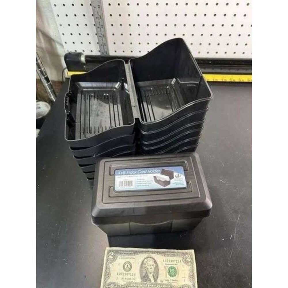 Set of 5 Heavy Duty Index Card Boxes